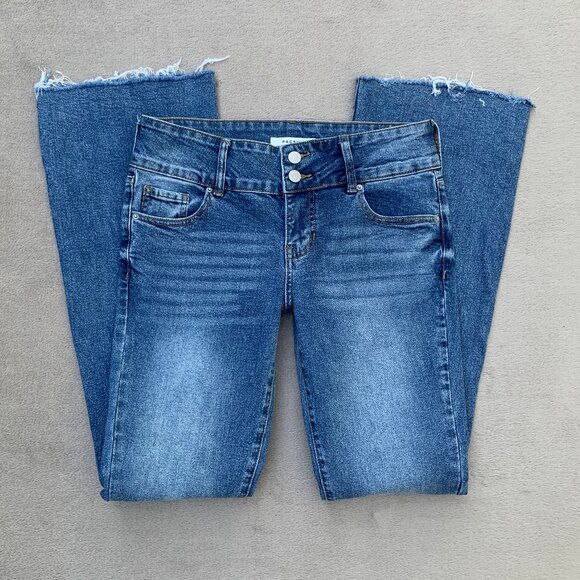Pacsun Stretch Low Rise Boot 2-Button Jeans Sz27 - Picture 5 of 16
